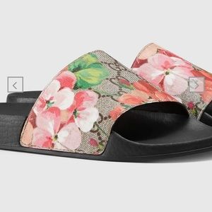 GG Blooms Supreme floral slide sandal